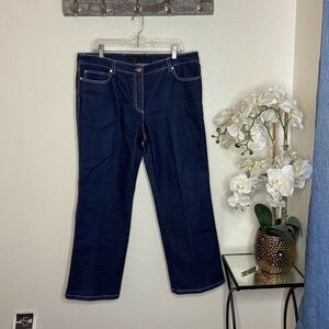 Escada Women Straight Leg Blue Denim Jeans Size 46